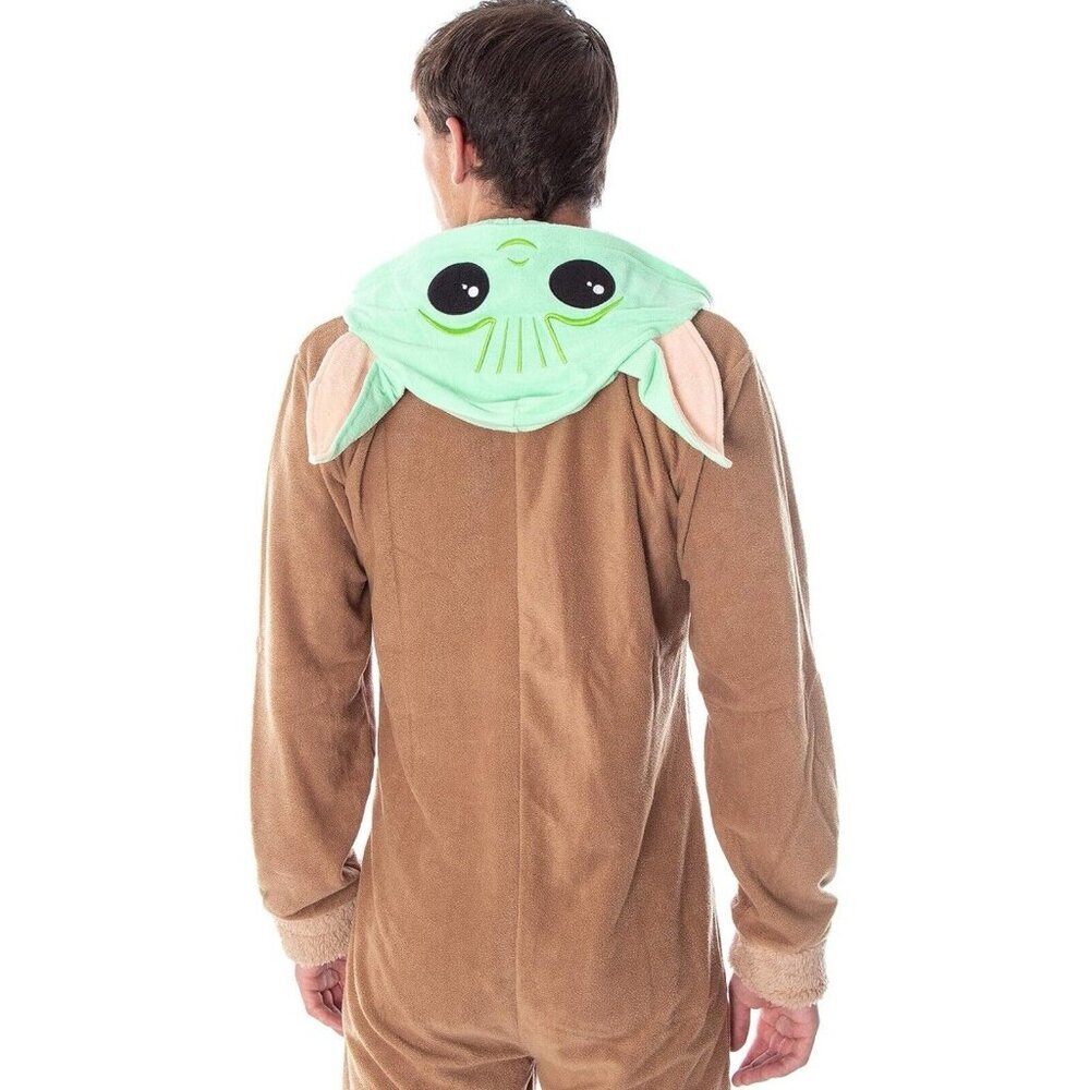 NEW! Star Wars Baby Yoda Unisex Union Suit Adult One Piece Pajama Costume 2XL - Picture 2 of 11
